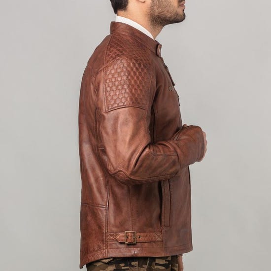 Royal Enfield Spirit Leather Jacket For Men's Tan – Linux Leather